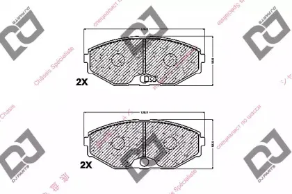 Комплект тормозных колодок, дисковый тормоз DJ PARTS купить